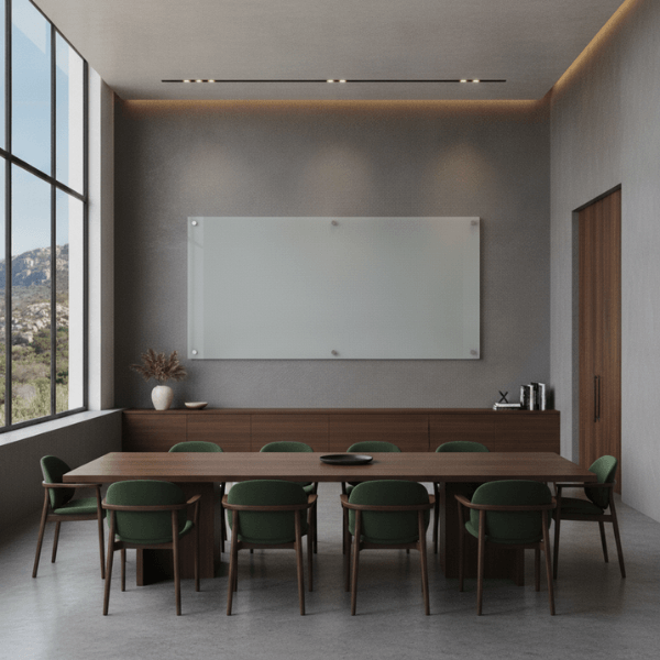 Custom glass whiteboard installation by Ideal Glass and Mirror Johannesburg