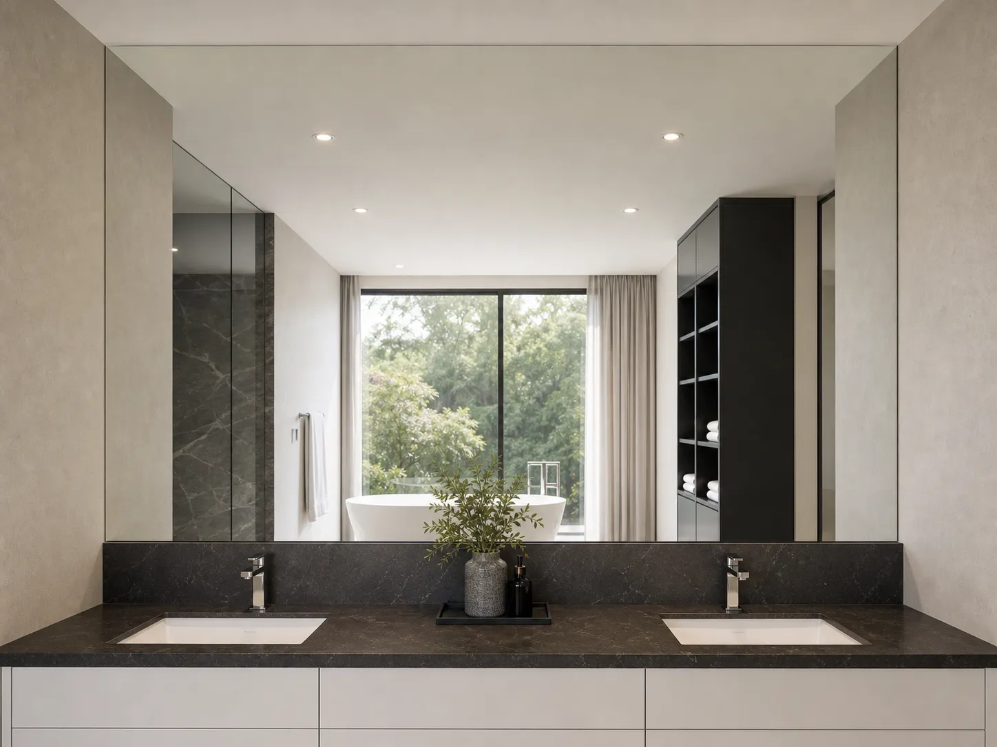 custom mirror wall in a Johannesburg interior
